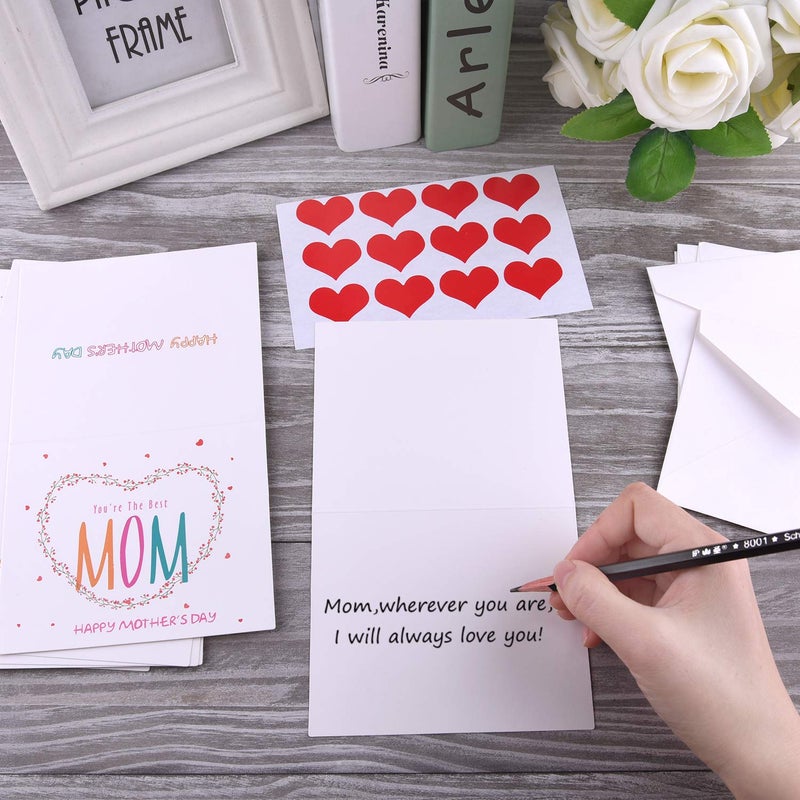 TUPARKA 36 PCS Mother's Day Greeting Cards with Envelopes,6 Assorted Unique Designs for Mother's Day - Image 4